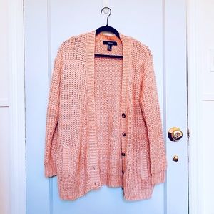 M | Forever 21 Salmon Colored Chunky Cardigan